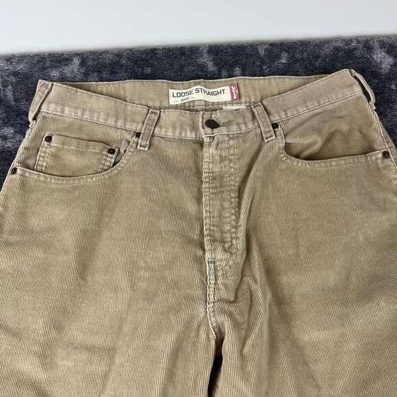 Levi's Y2K 569 Loose Straight Corduroy Brown Baggy Jeans Men's 34X34 (34X29.5) - Picture 2 of 12